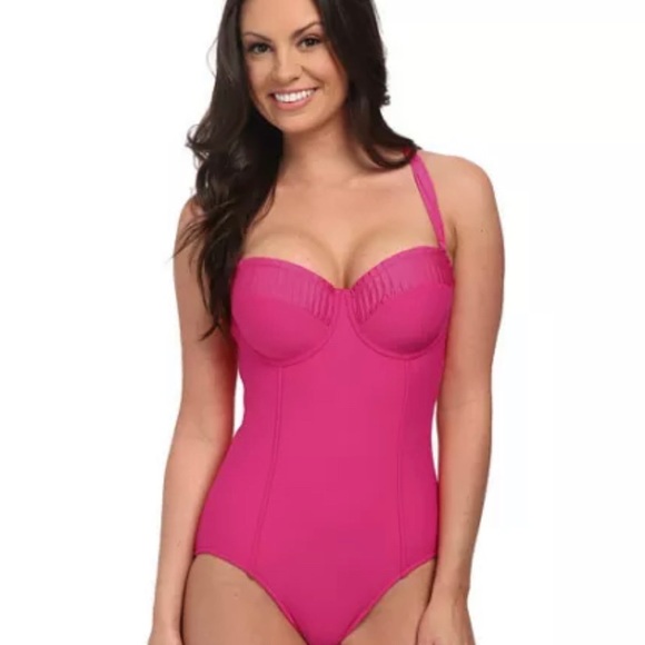 Seafolly Other - Seafolly Women's Goddess D Cup One Piece Swimsuit Size 10D Raspberry Maillot